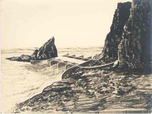 Artist's conception of harnessing Fundy tides